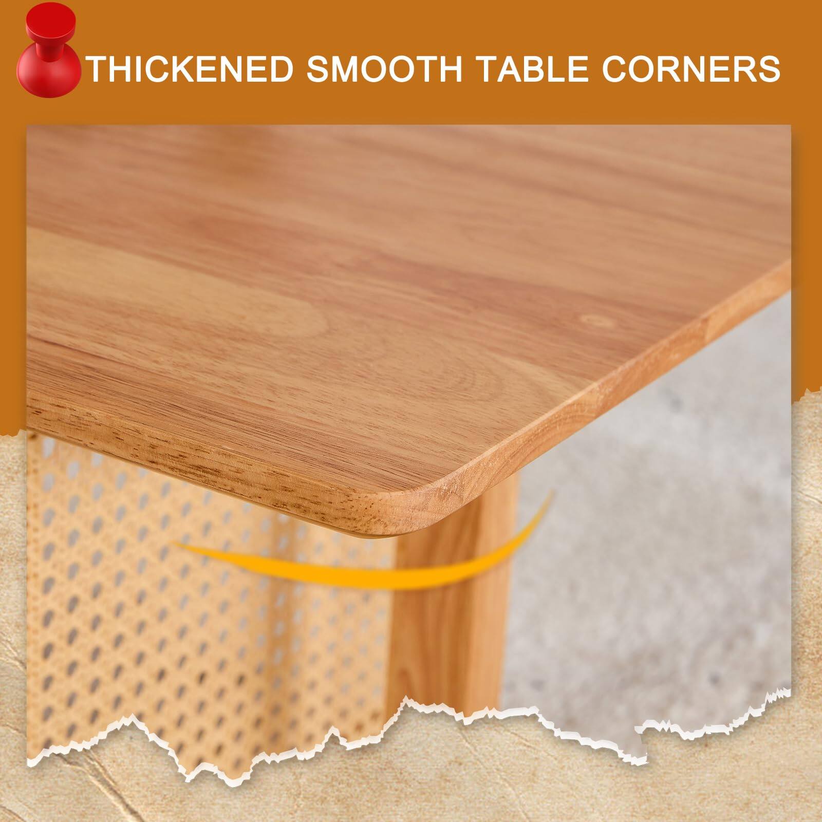 THICKENED SMOOTH TABLE CORNERS