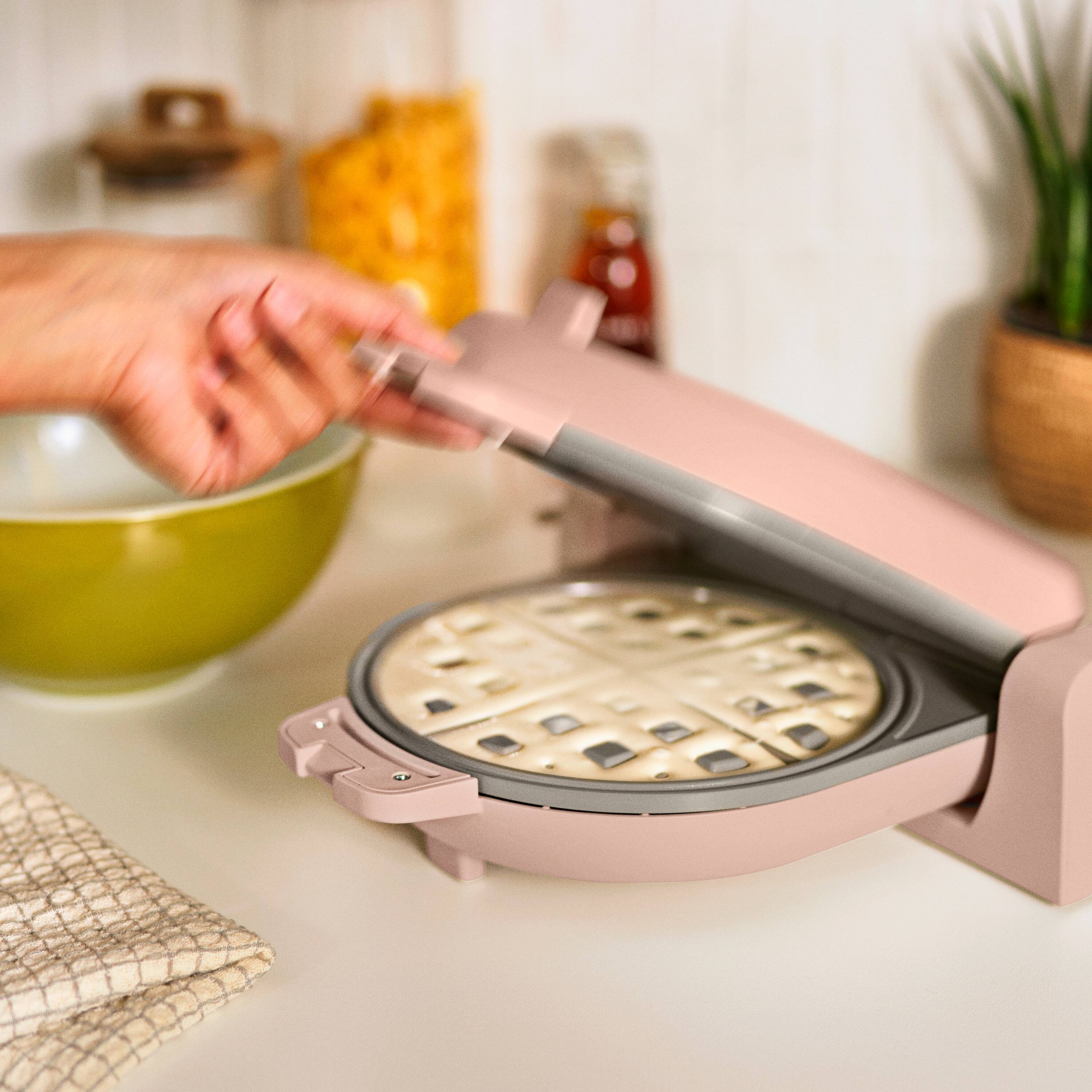 Alt View 8. Bella - Fits-anywhere Kitchenware: Flip & Store Belgian Waffle Maker - Blossom.