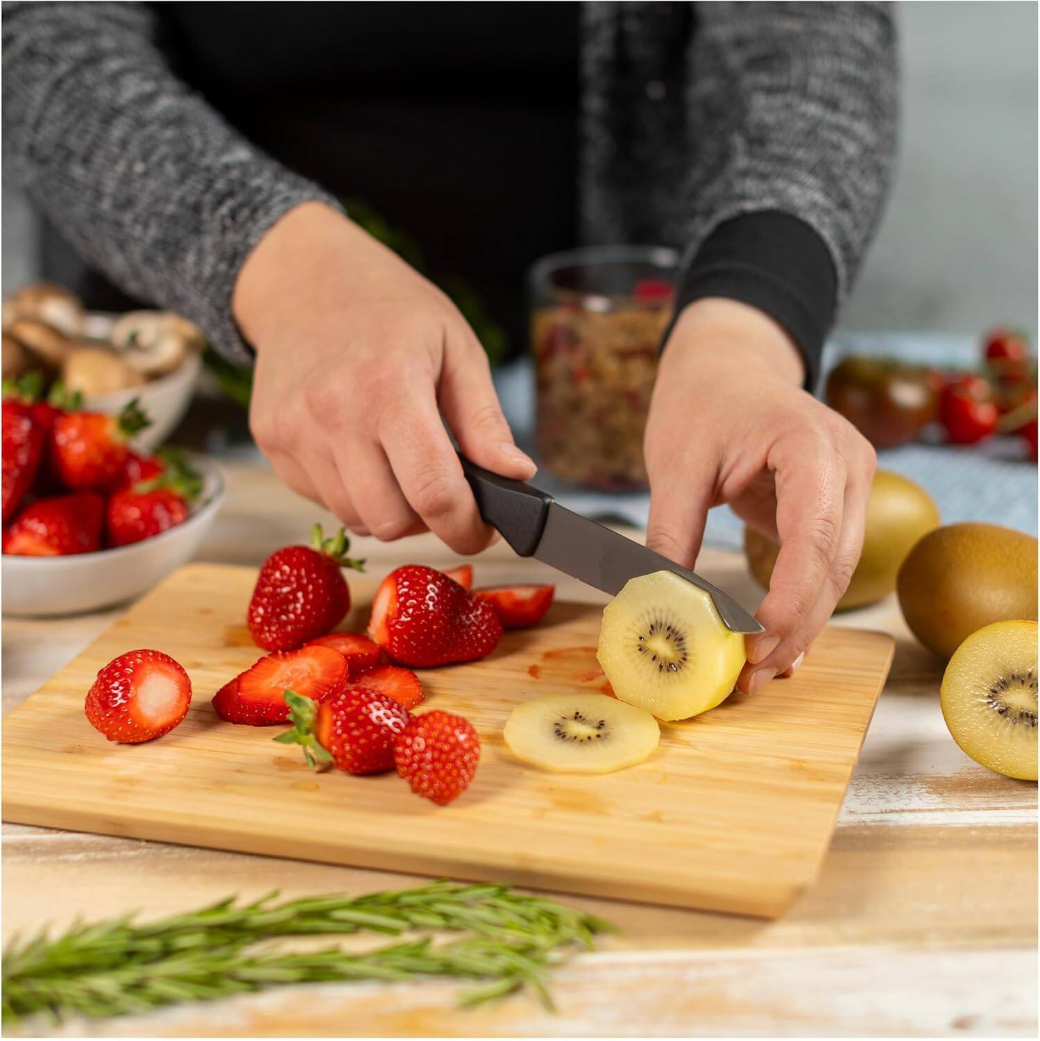 Alt View 3. Kuhn Rikon - ICED Paring Knife 3.5-Inch, Ice Hardened German Stainless Blade - Black.