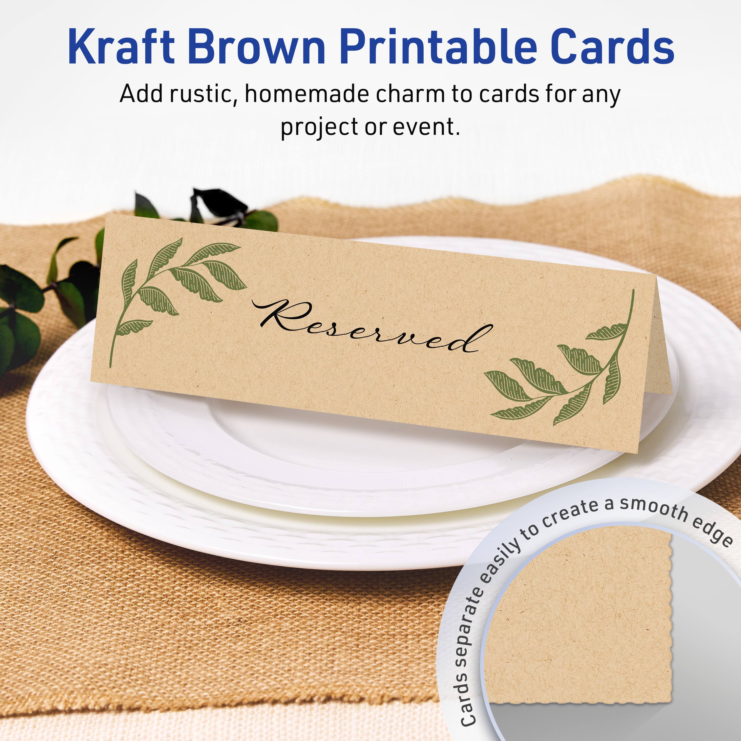 Kraft Brown Printable Cards

Add rustic, homemade charm to cards for any project or event.

Reserved

Cards separate easily to create a smooth edge