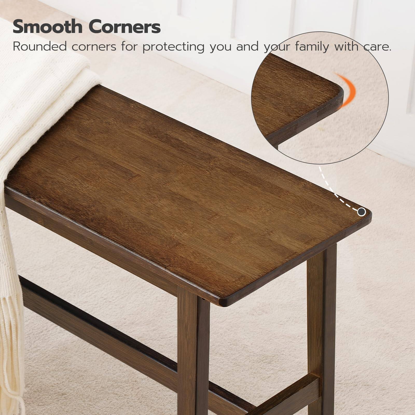 Smooth Corners  
Rounded corners for protecting you and your family with care.