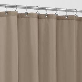 Kate Aurora - Montauk Accents Bliss Linen/Taupe Water Resistant Fabric Shower Liner - Standard Size - Brown