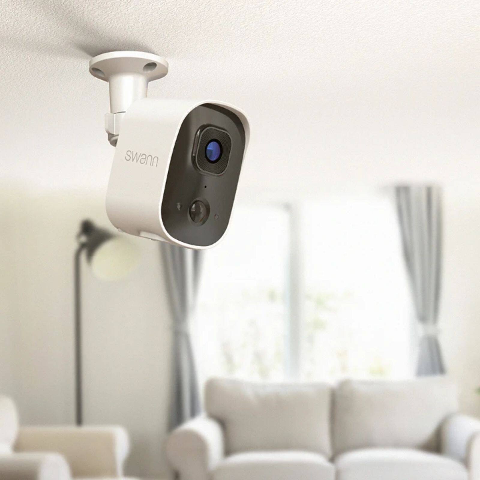 Alt View 3. Swann - EVO 2K Wireless Security Camera w 32GB Card - White.