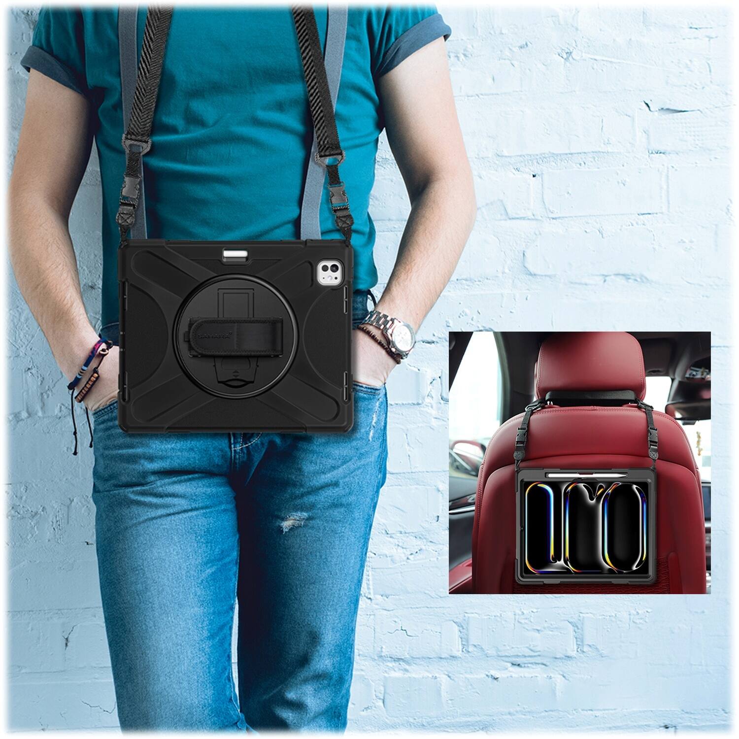 Alt View 16. SaharaCase - Raider-X Series Heavy-Duty Case for Apple iPad Pro (M4) 13" 2024 - Scorpion Black.