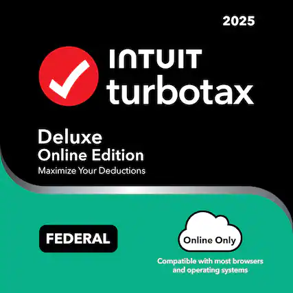 2025
INTUIT turbotax
Deluxe
Online Edition
Maximize Your Deductions
FEDERAL
Online Only
Compatible with most browsers and operating systems