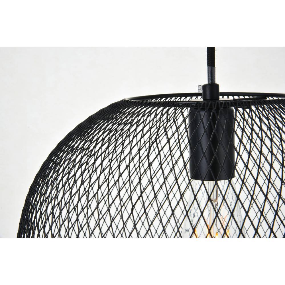 Alt View 1. Living District - Keller 1 Light Black Pendant - Black.