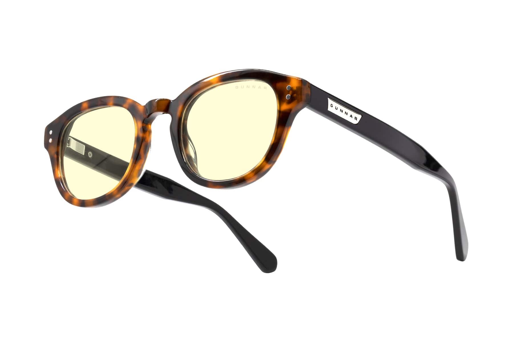 GUNNAR - Computer Glasses - Emery, Tortoise/Onyx, Amber Lens - Blue Light Blocking, Relieve Dry Eye, Anti Glare - Tortoise Onyx