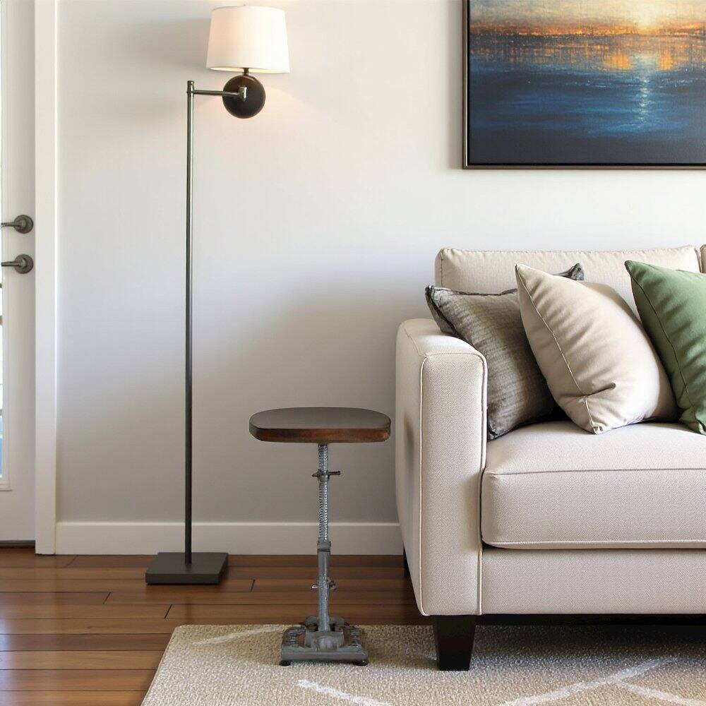 Alt View 3. Starlight Canyon Home - Adjustable Multicolor Pedestal Side Table for Drinks and Cocktails - Multi-Color.