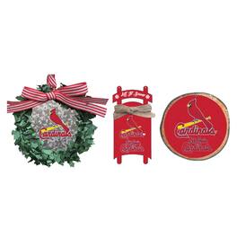 The Memory Company - Three-Pack Wreath, Sled & Circle Ornament Set - Multicolor