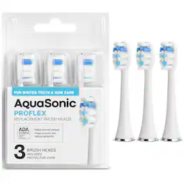 AquaSonic - ProFlex Brush Heads - 3 Pack - White