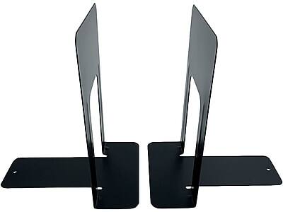 Front. Huron - Huron Steel Book Ends, 9.25"H, Black (HASZ0039) - Black.