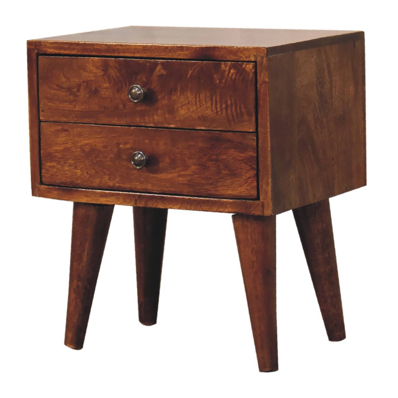 Back. Artisan Furniture - Artisan Furniture Solid Wood Mini Chestnut Modern nightstand - Chestnut.
