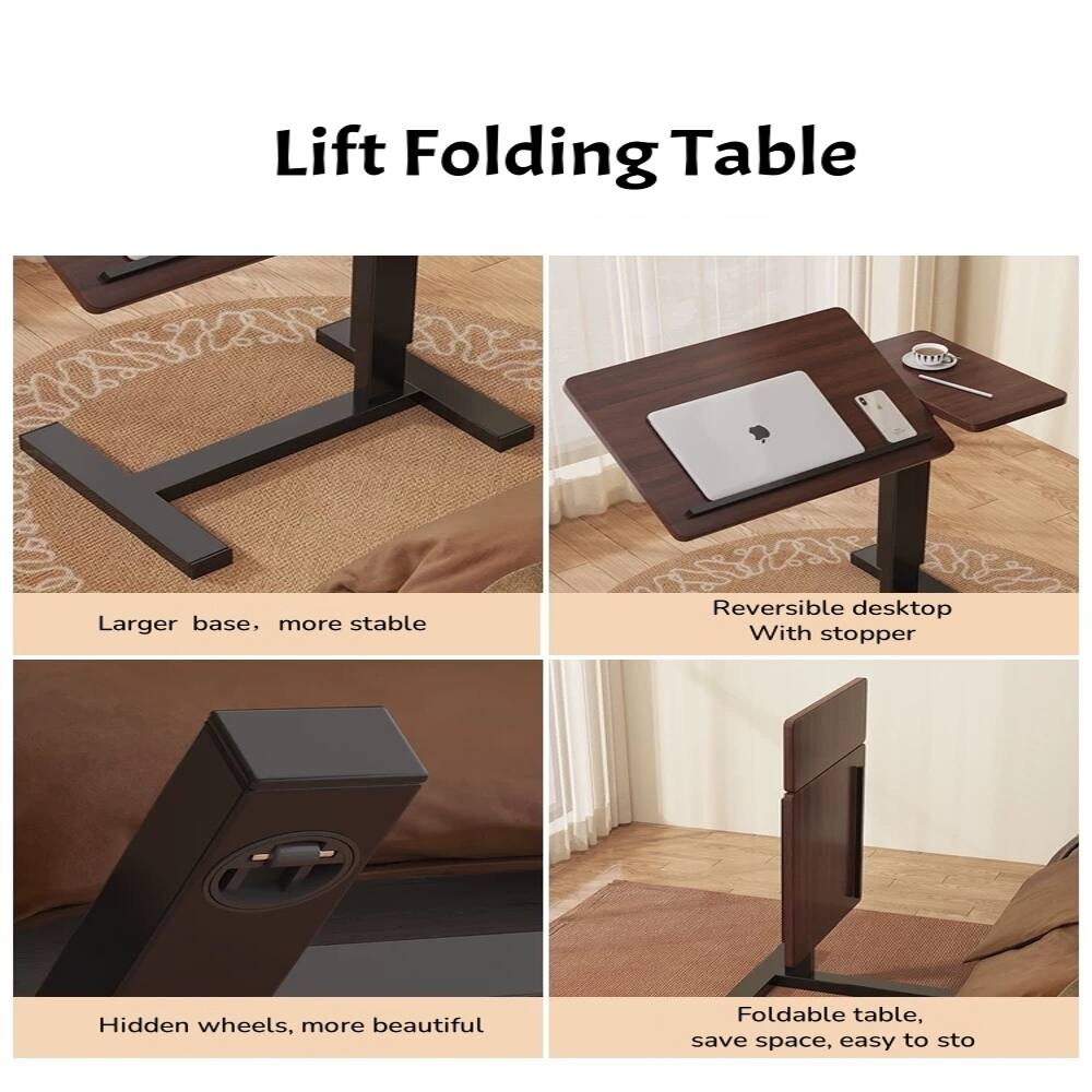 Lift Folding Table

- Larger base, more stable
- Reversible desktop With stopper
- Hidden wheels, more beautiful
- Foldable table, save space, easy to store