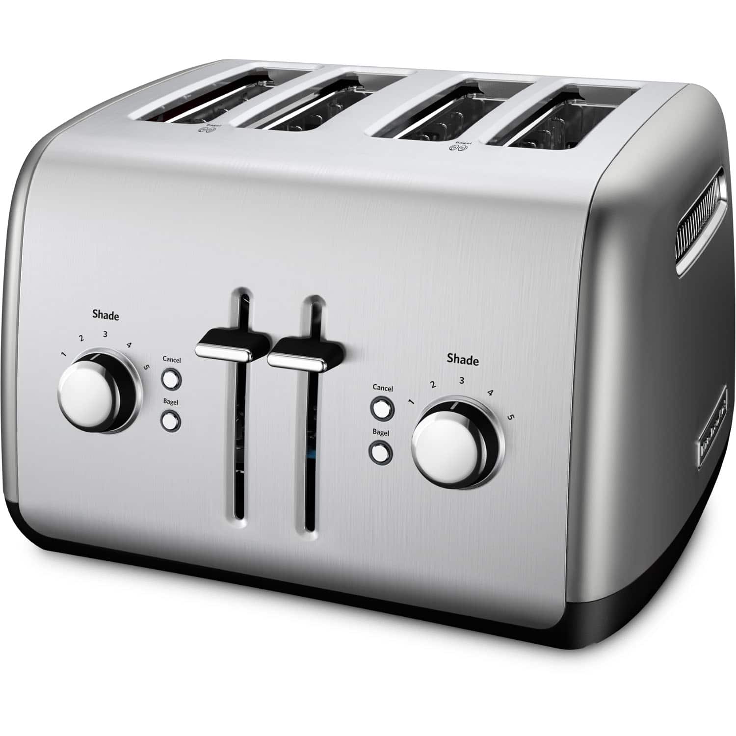 KitchenAid - 4-Slice Toaster with Illuminated Buttons - Contour Silver - Front_Zoom