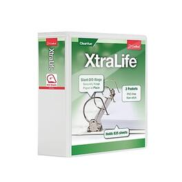 Cardinal - XtraLife Heavy Duty 4" 3-Ring View Binders, D-Ring - White