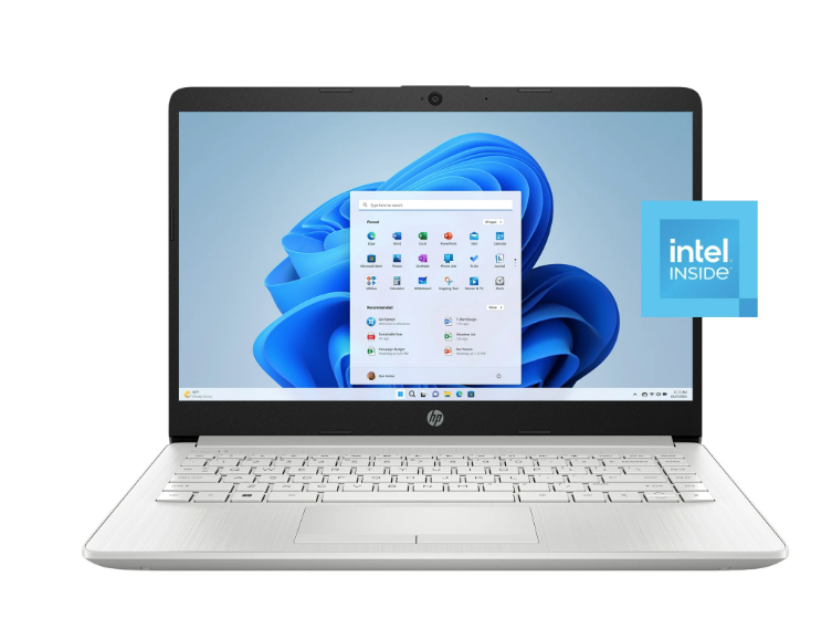 HP - 14-cf2733wm Laptop 14"HD Celeron N4120 4GB 64GB eMMC WIN11 H, A2BZ1UA#ABA - Silver