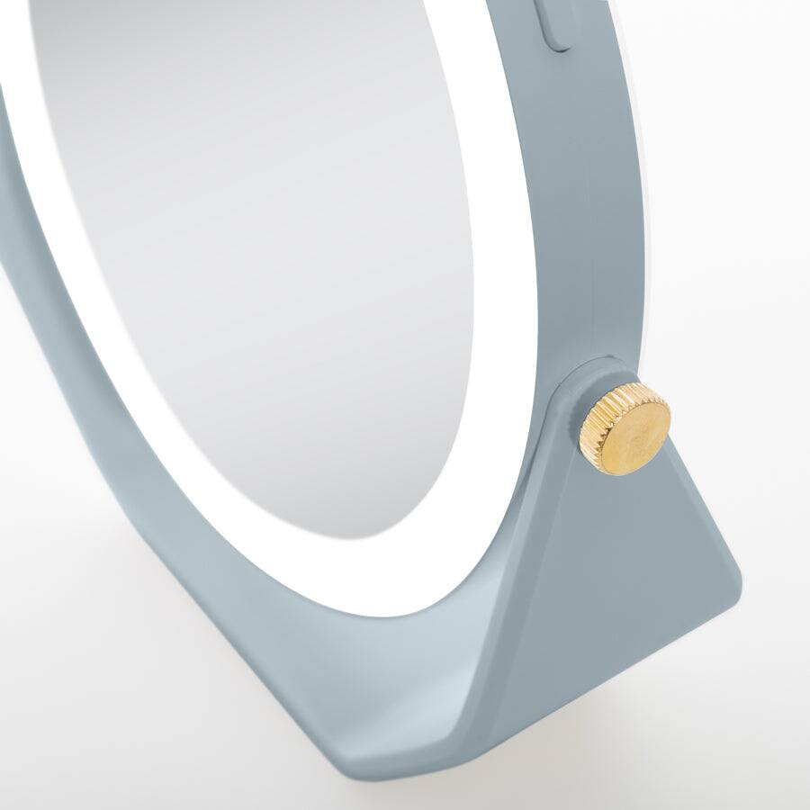 Alt View 5. Zadro - LED Lighted Makeup Mirror with 5X/1X Magnifications - French Blue.