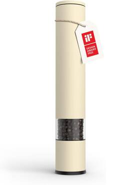 FINEAK - Almond Manual Salt and Pepper Mill with Adjustable Ceramic Grinder - Beige