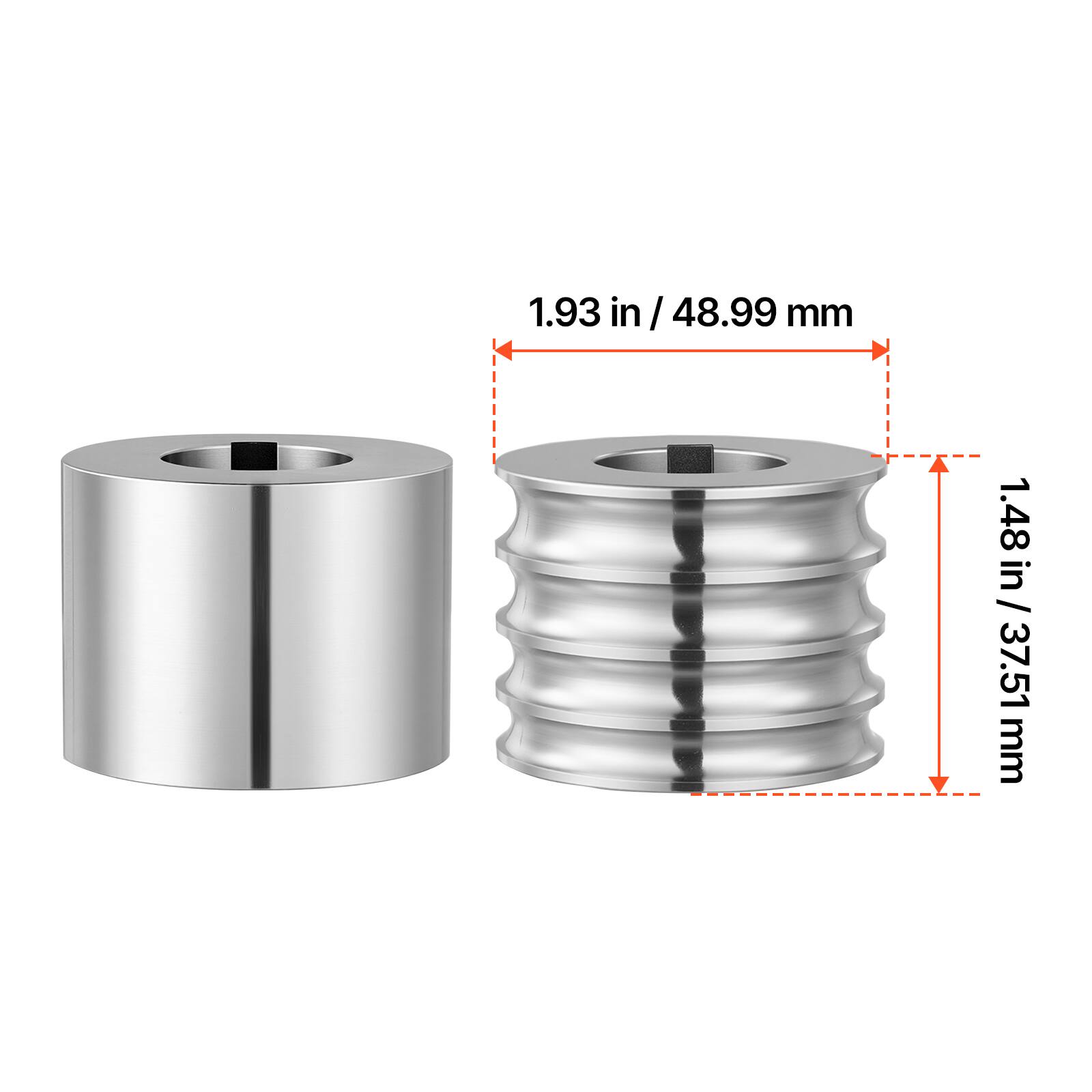 1.93 in / 48.99 mm  
1.48 in / 37.51 mm