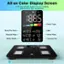 All on Color Display Screen: 5.35-inch VA LED screen for easy reading and intuitive data visualization. Body Type: Body Fat Rate, Muscle Mass, Body Water, BMI, Bone Mass, Visceral Fat. Please note: After your first app connection, you'll see the other 7 indicators, except weight.