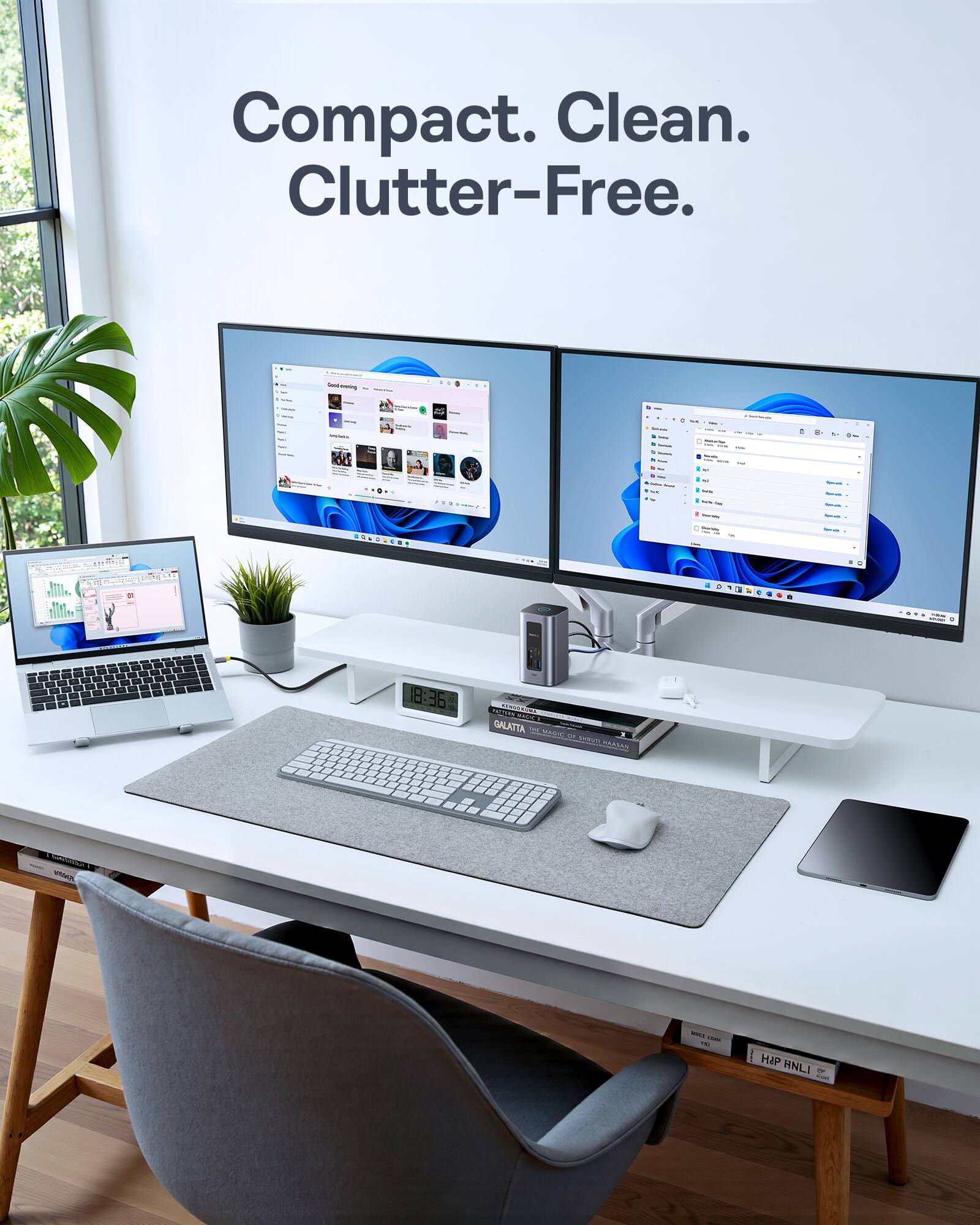 Compact. Clean. Clutter-Free.