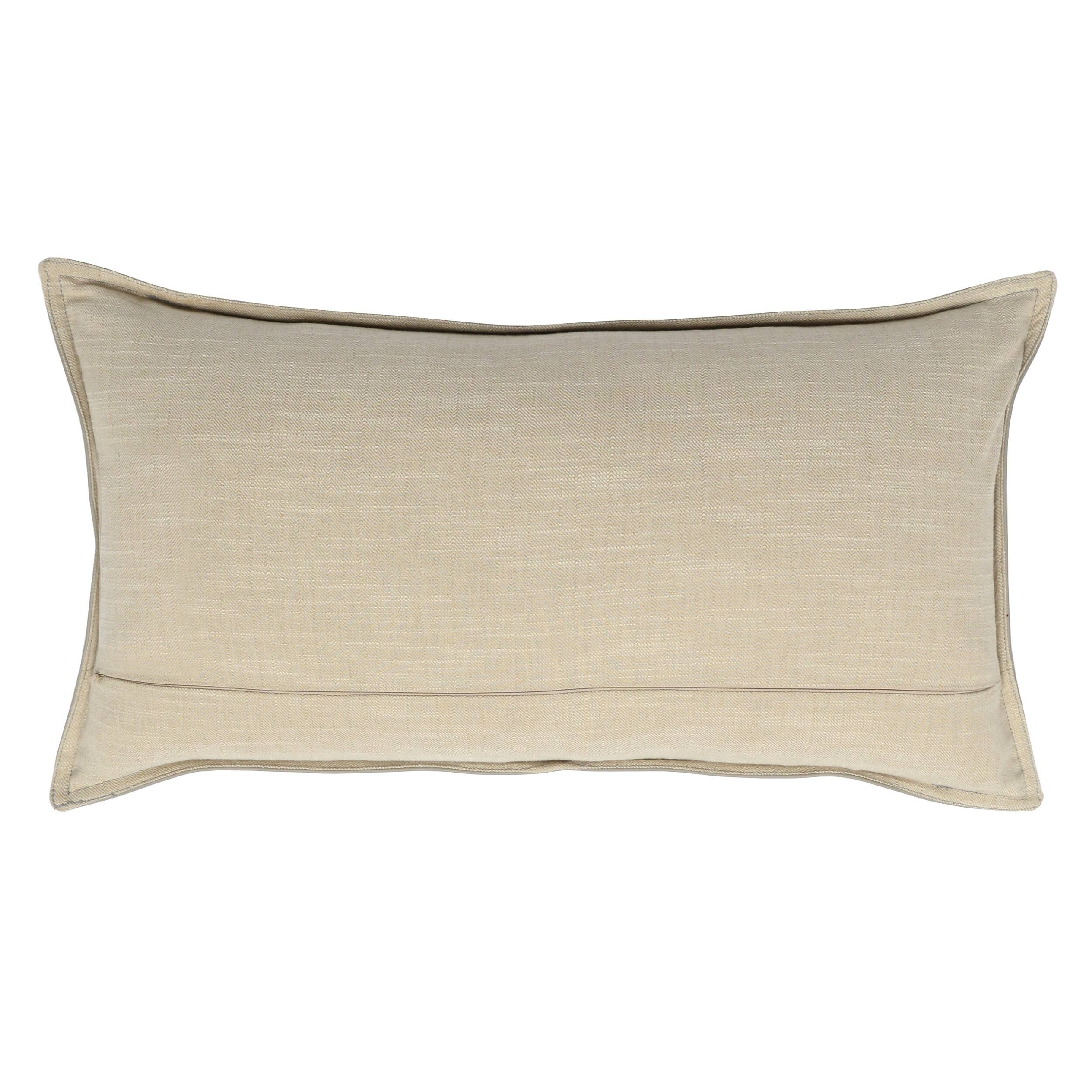 Angle. Manhattan Lane - Norm 26 Inch Leather Decorative Lumbar Throw Pillow, Stitched - Black.