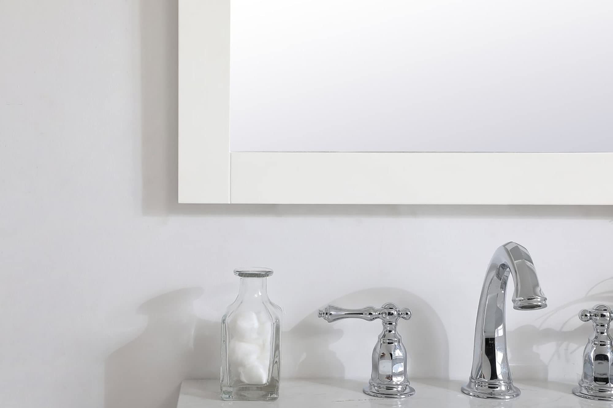 Alt View 2. Elegant Decor - Aqua rectangle vanity mirror 24 inch in White - White.