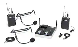 Samson - SWC288MPR-K Dual Channel Lavalier Headset Combo Wireless Band K