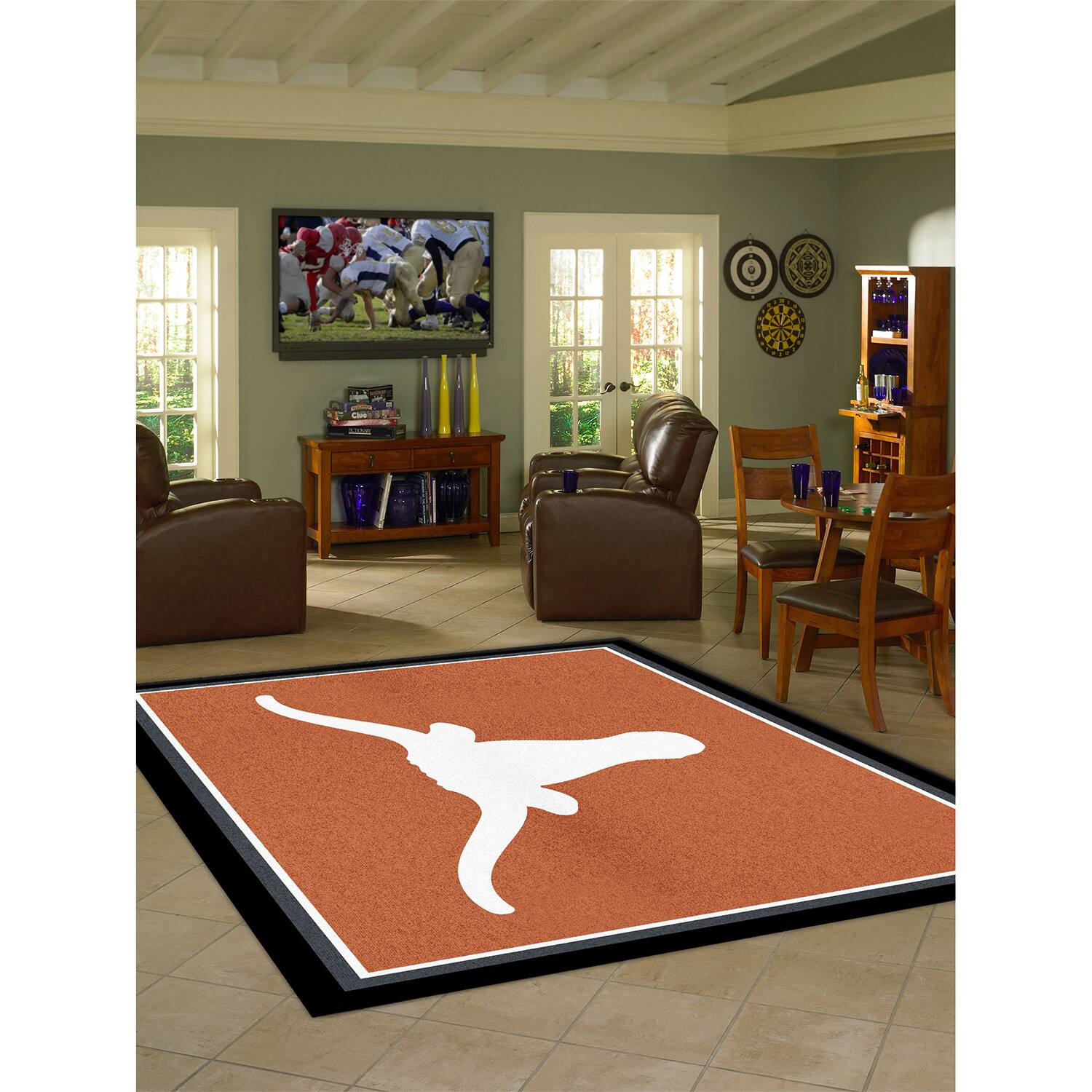 Alt View 1. Imperial - Texas Longhorns 7'8'' x 10'9'' Spirit Rug - Multicolor.