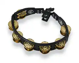 Latin Percussion - Cyclops Mounted Dimpled Tambourine, Brass