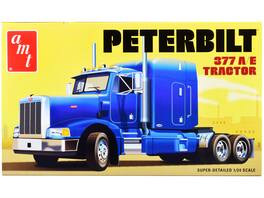 Skill 3 Model Kit Peterbilt 377 A/E Truck Tractor 1/24 Scale Model by AMT - Blue