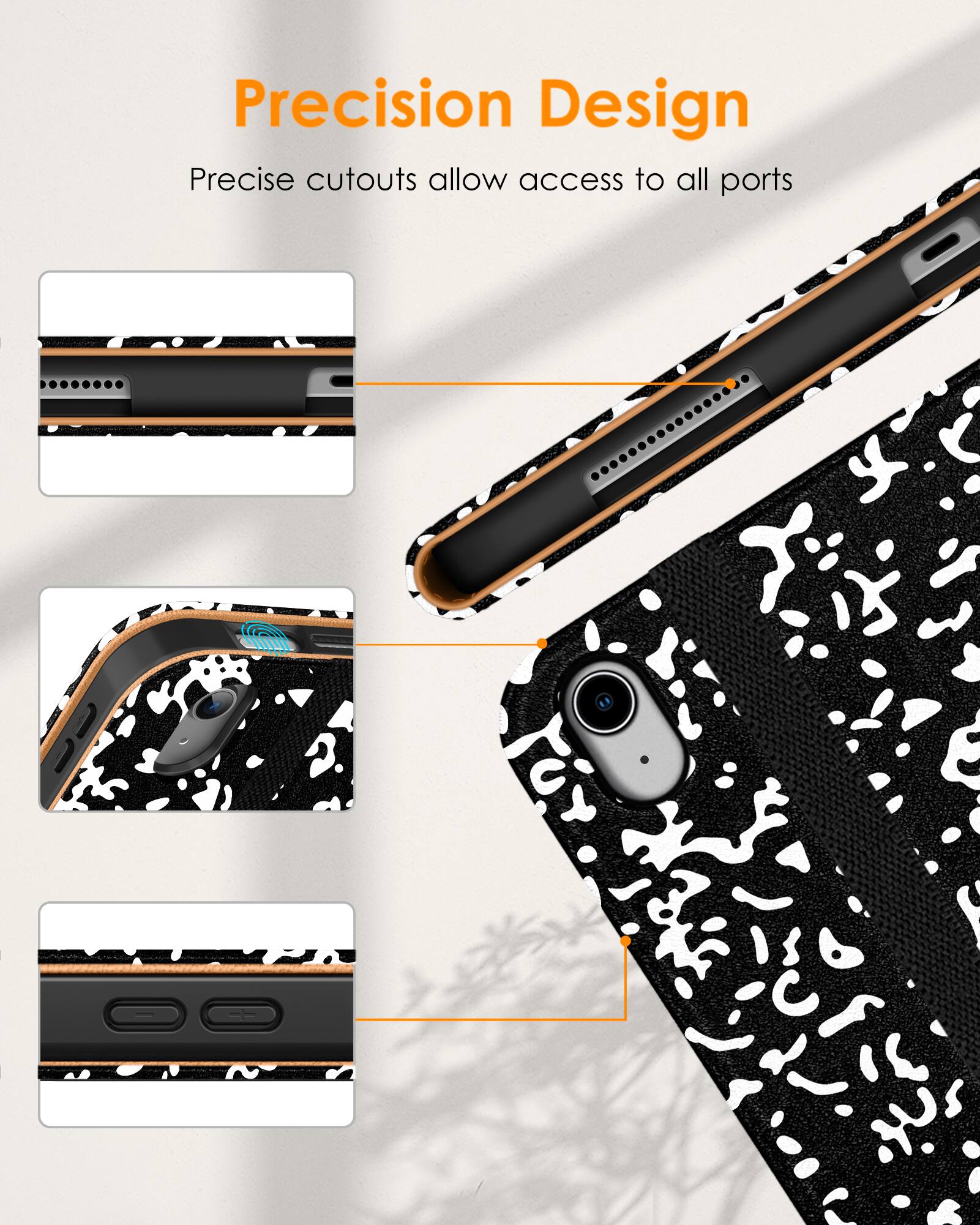 Precision Design  
Precise cutouts allow access to all ports