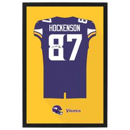Sporticulture - T.J. Hockenson Minnesota Vikings 14" x 20" Framed Jersey Print - Purple