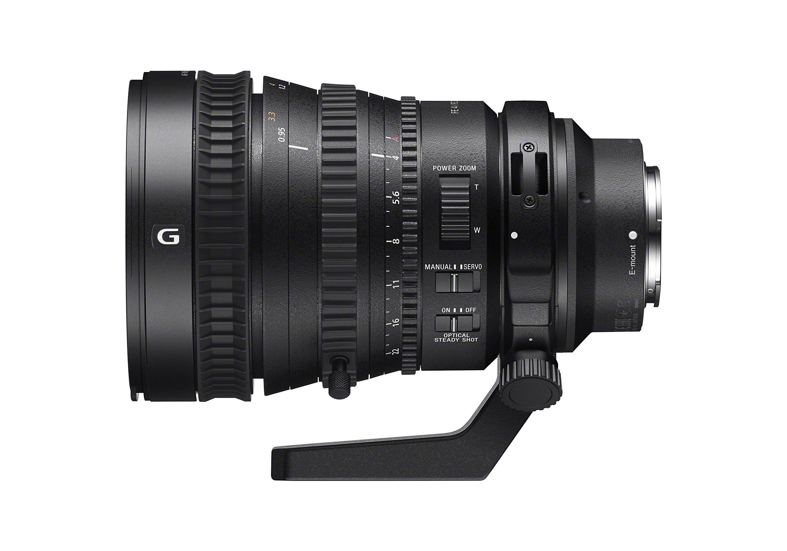 3.3 0.95
FE4/E
X
4
POWER ZOOM
- 5.6 5
T
-
G
- 8 -  11
W MANUAL I SERVO
E-mount
-
-
ON : OFF
16
OPTICAL STEADY SHOT
22