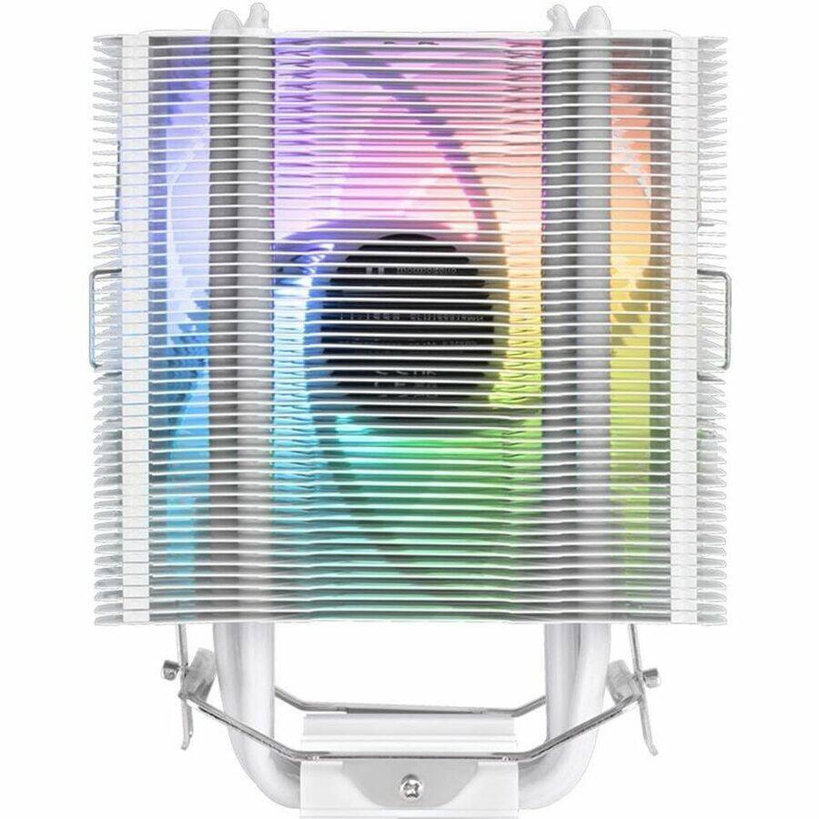 Alt View 6. Thermaltake - Thermaltake UX200 SE White 170W CPU Cooler, 5V ARGB Sync, 15 LEDs, Hydraulic Bearing, LGA1700/AM5/AMD - White.