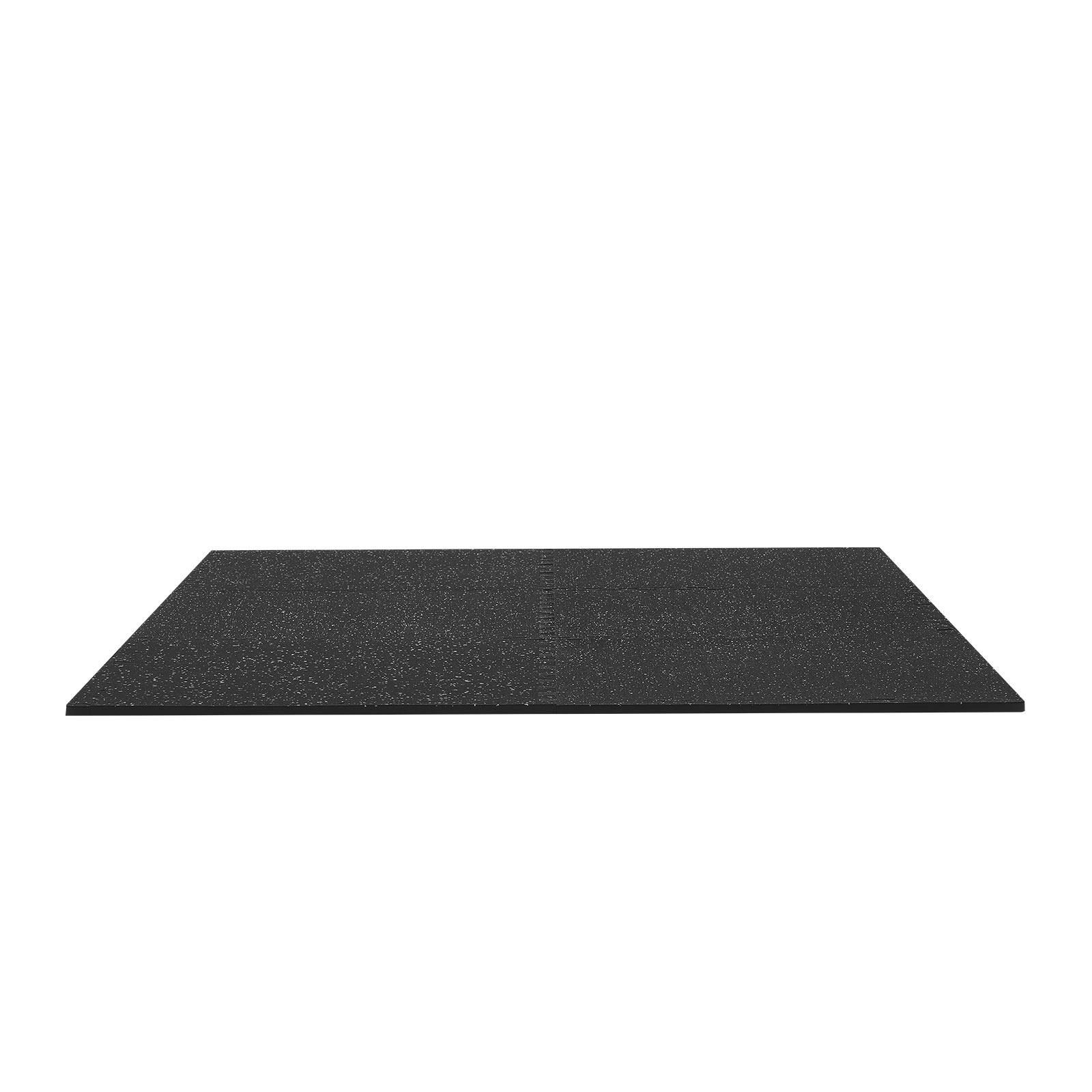 Alt View 5. VEVOR - Puzzle Exercise Mat, 12 PCS Fitness Equipment Mats, 24 x 24 x 0.56 in, High-Density EVA Foam Mat Set - Black with White Dots.