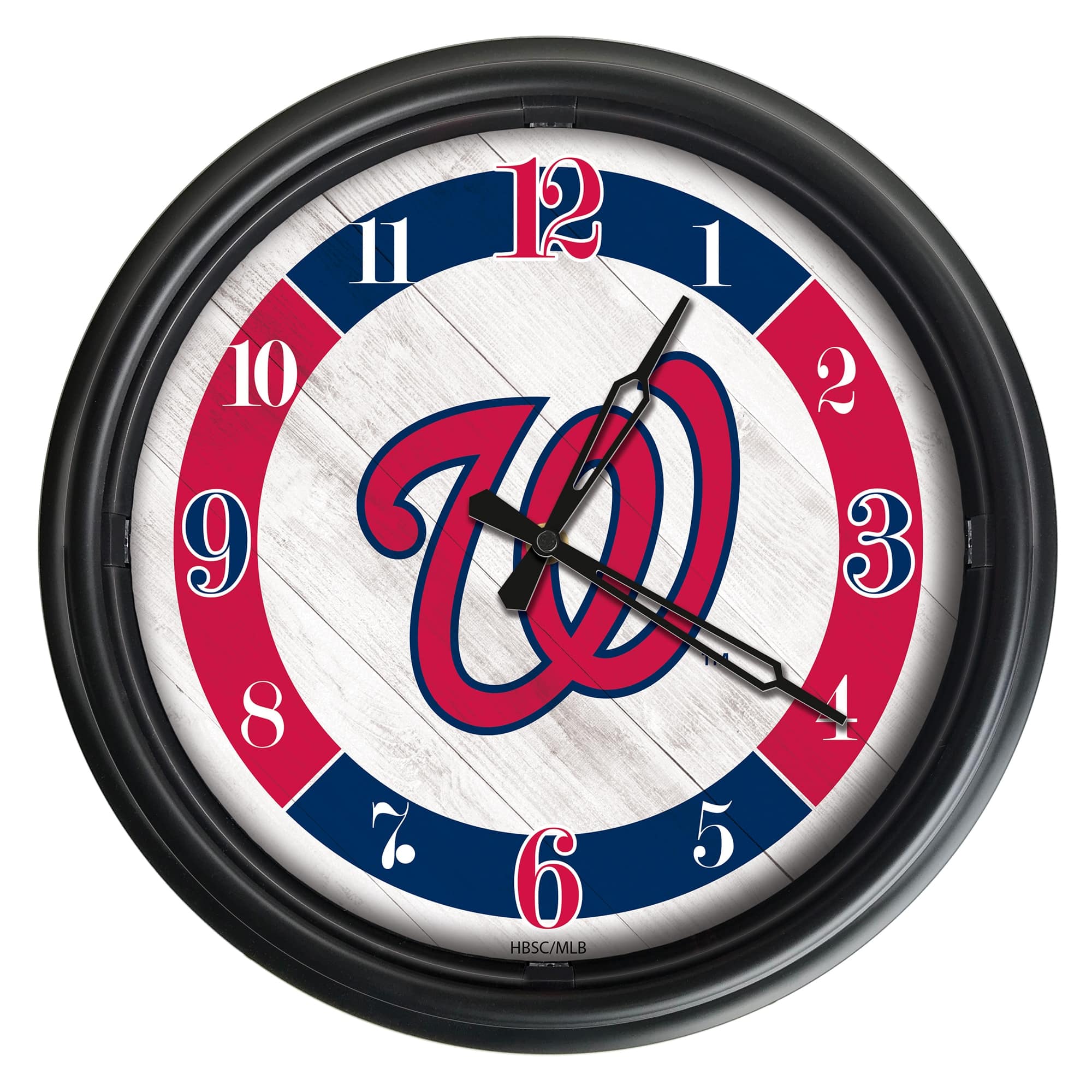 Holland Bar Stool Co. - Washington Nationals Indoor/Outdoor LED Wall Clock - Multicolor