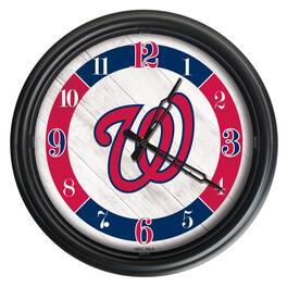 Holland Bar Stool Co. - Washington Nationals Indoor/Outdoor LED Wall Clock - Multicolor
