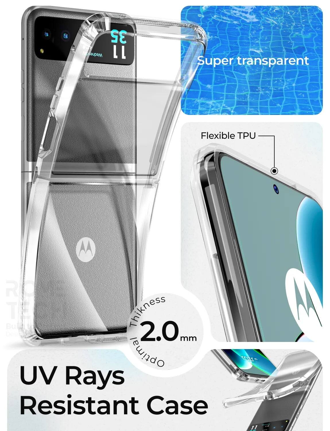 Pari 35 Wednesday 11 Super transparent Flexible TPU M RID Bu TE Thickness 2.0mm mm Optimal UV Rays Resistant Case eZ" 11