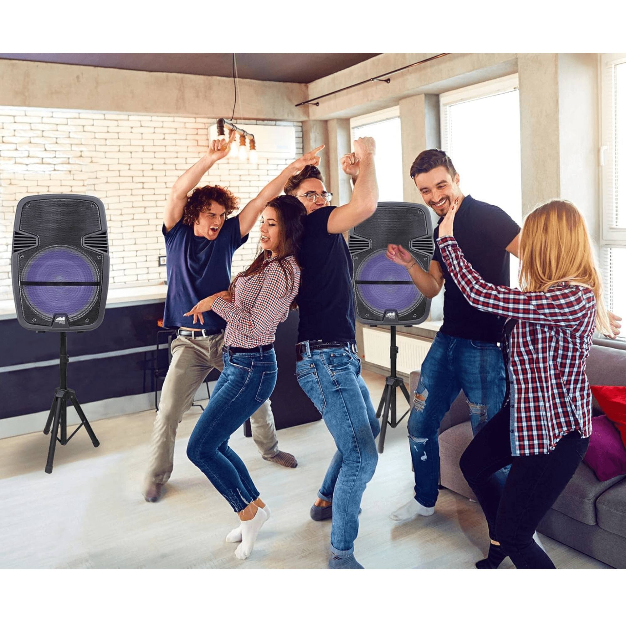 Alt View 5. Naxa - Dual 15" Bluetooth TWS Party Speakers.