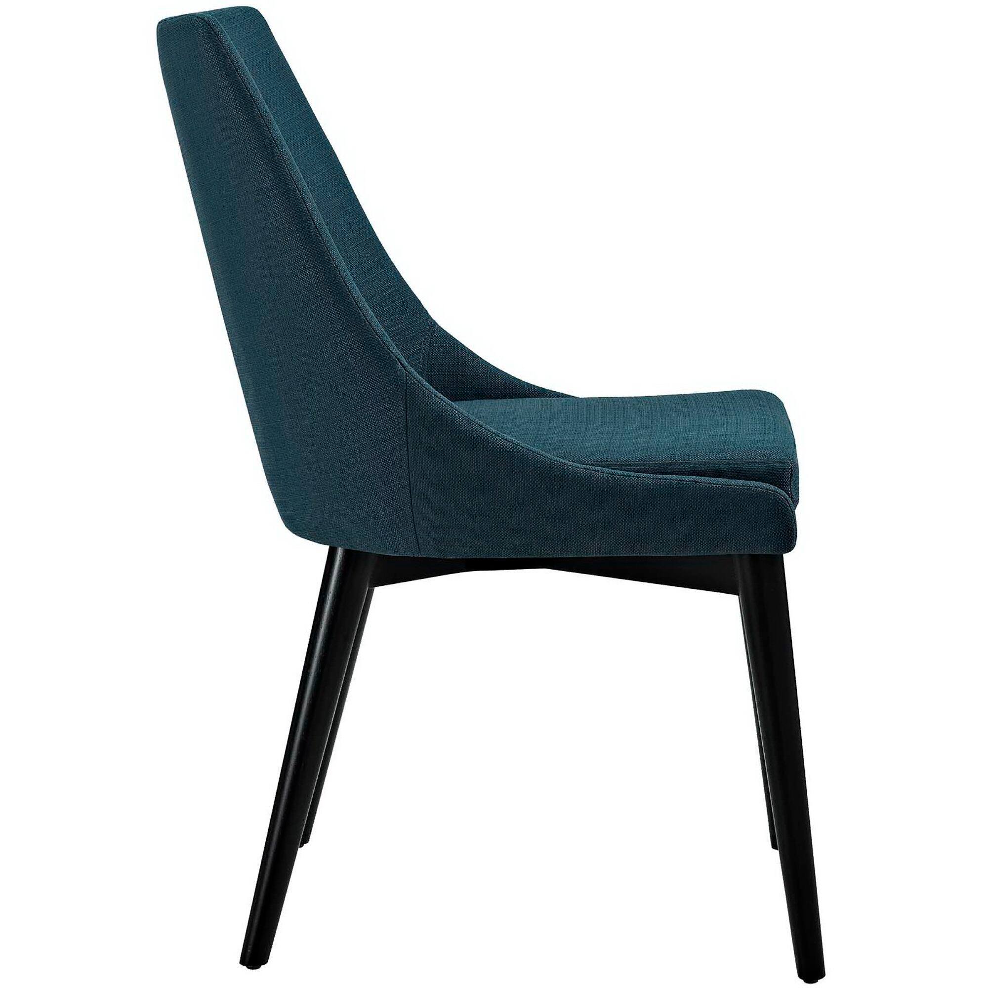 Angle. Modway - Viscount Fabric Dining Chair by Modway - Blue.