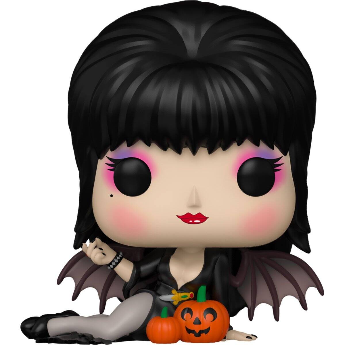 Angle. Funko - Funko POP!: Icons: Elvira, Mistress of the Dark: Elvira With Pumpkins   - COLLECTIBLES - Multicolor.