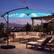 Alt View 3. Costway - Costway 10 FT Solar Offset Hanging Umbrella Patio Cantilever Umbrella with 32 LED Lights - Turquoise.