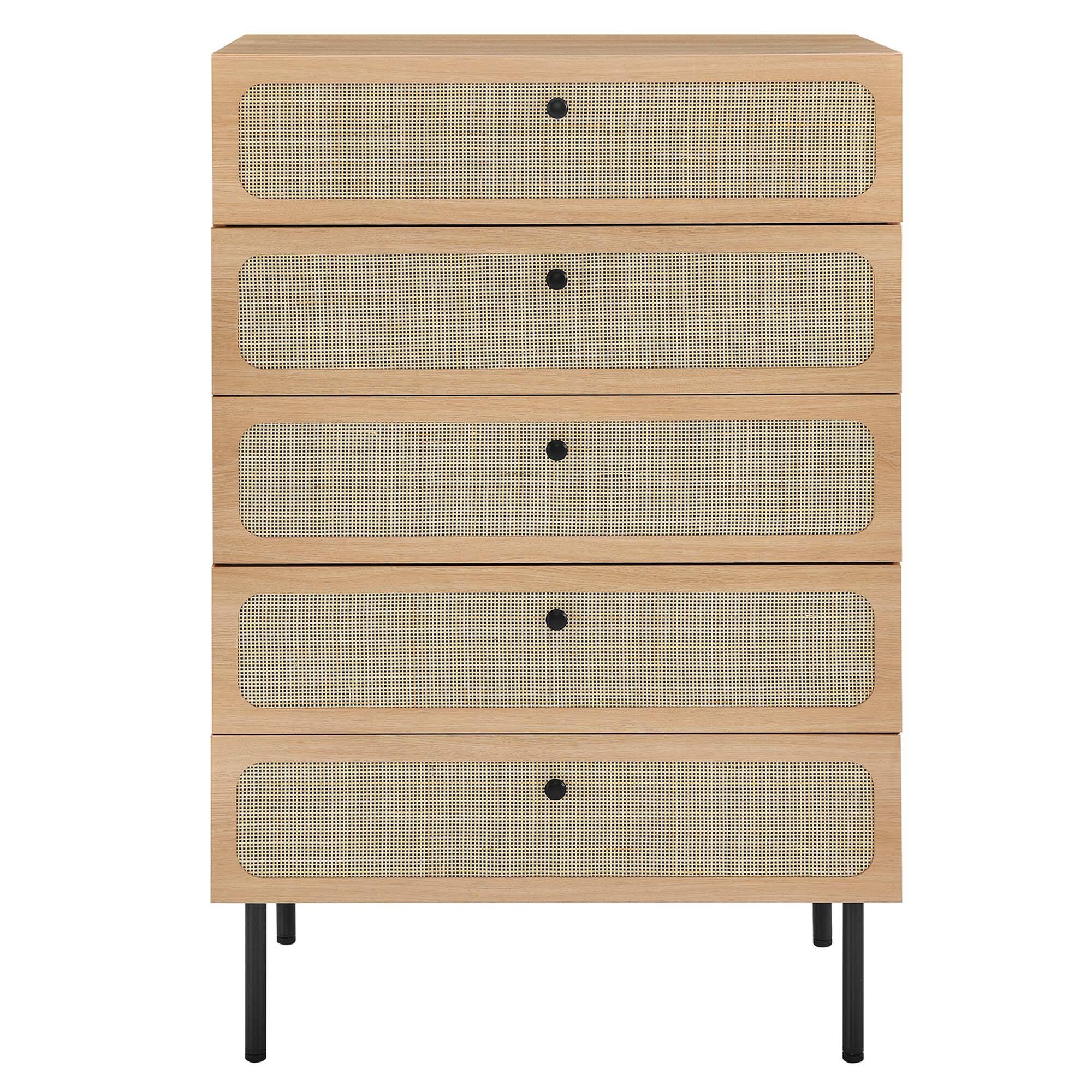 Alt View 2. Modway - Chaucer 5-Drawer Chest by Modway - Oak.