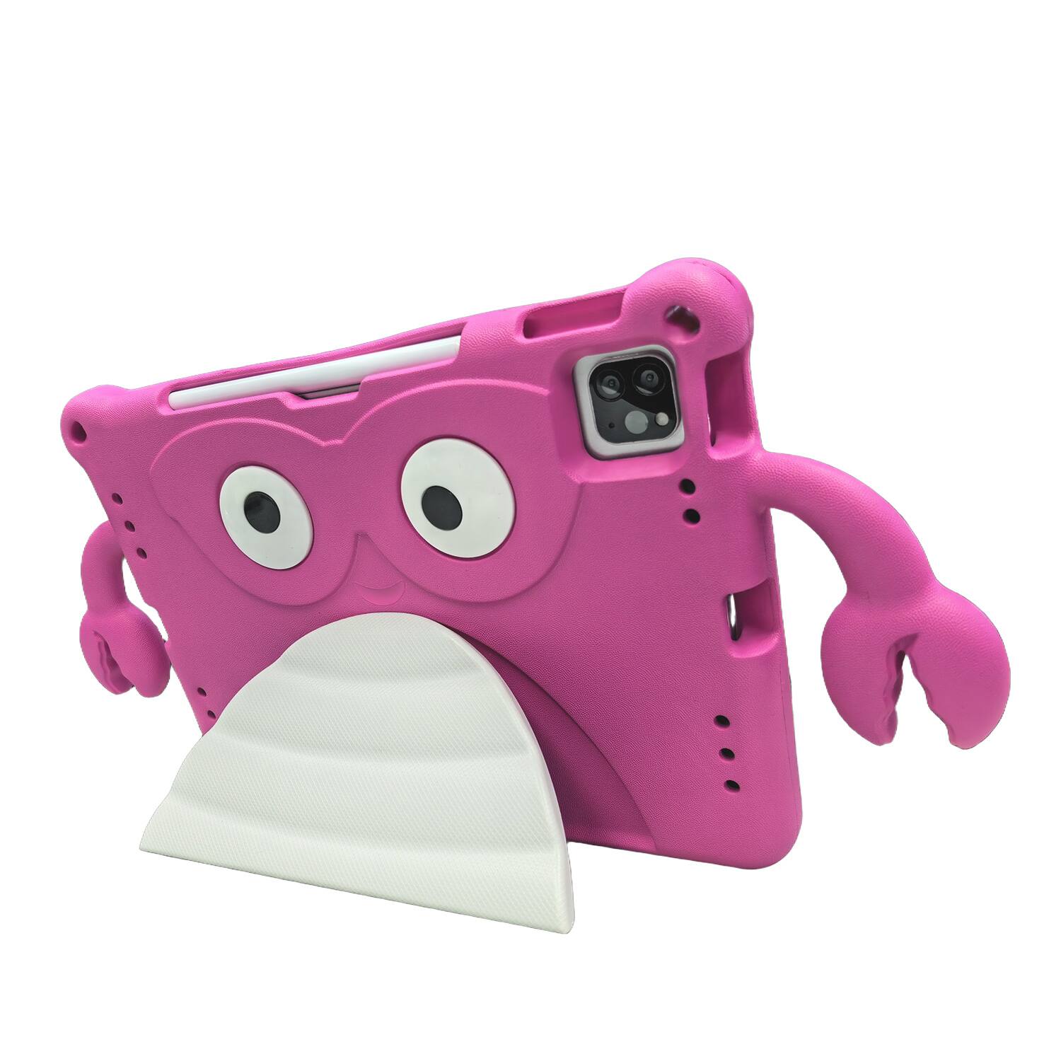 Alt View 3. Dteck - Shockproof Cartoon Case for Apple iPad (10th Generation) 10.9" 2022, Soft TPU Protective Cover with Integrated Stand - Rose.