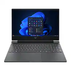 Front. HP - Victus 15.6", 16GB RAM, 512GB,144Hz Full HD, NVIDIA RTX4050 - Mica Silver.