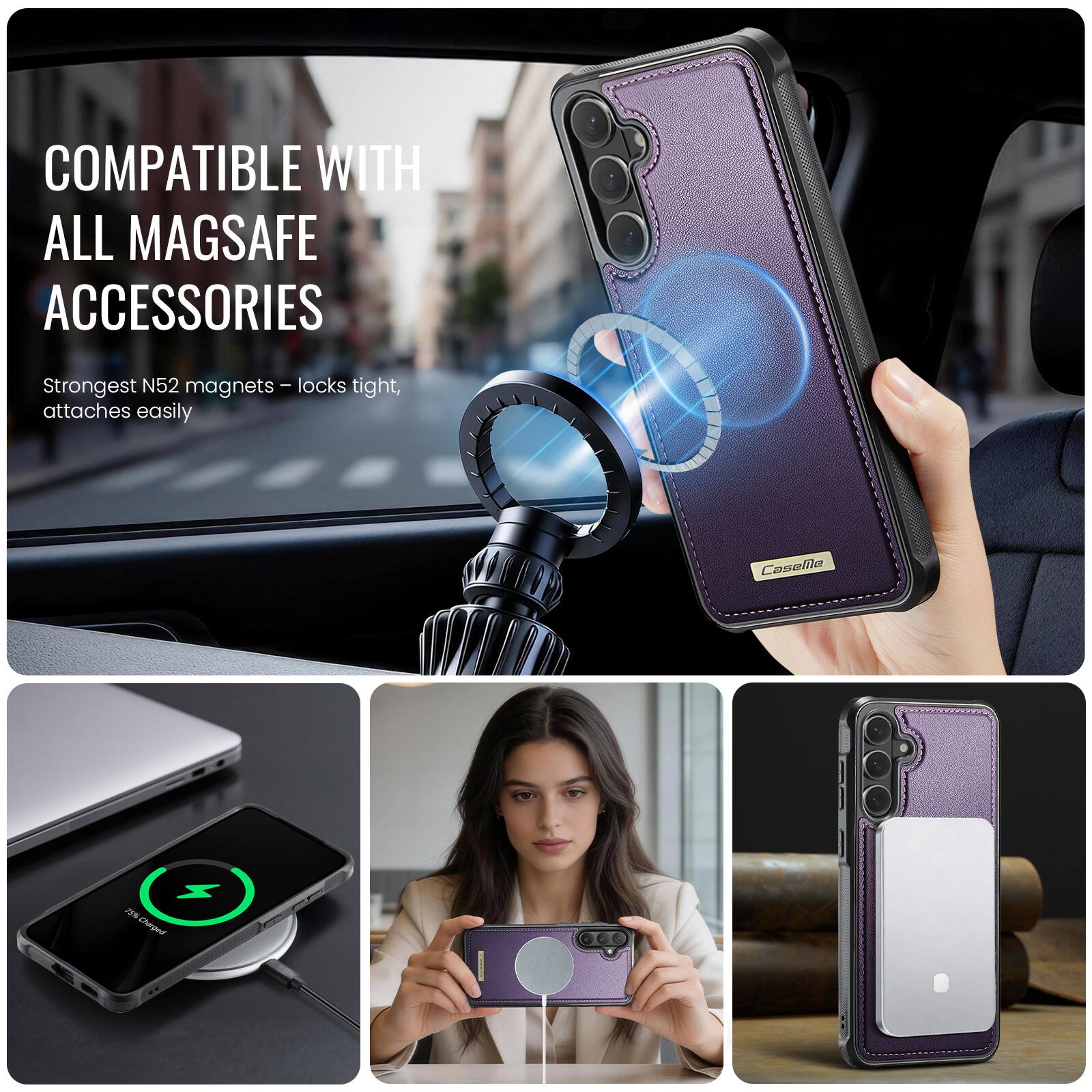 COMPATIBLE WITH ALL MAGSAFE ACCESSORIES

Strongest N52 magnets - locks tight, attaches easily