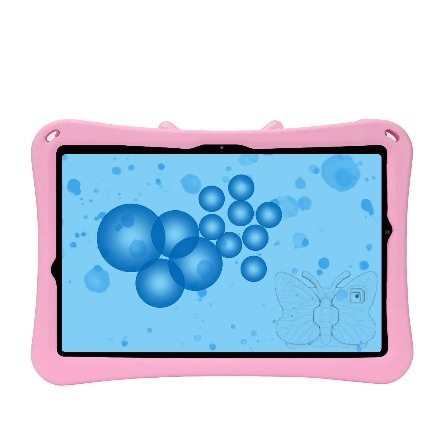 Left. Dteck - Kids Butterfly Case for Samsung Galaxy Tab A9+/A9 Plus 2023 & Tab S9 FE & Tab S9,3D Cartoon EVA Shockproof Stand Cover - Pink.