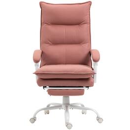 Vinsetto - Massage Office Chair with 6 Vibration Points, Executive Computer Desk Chair, Heated Reclining Chair - Pink