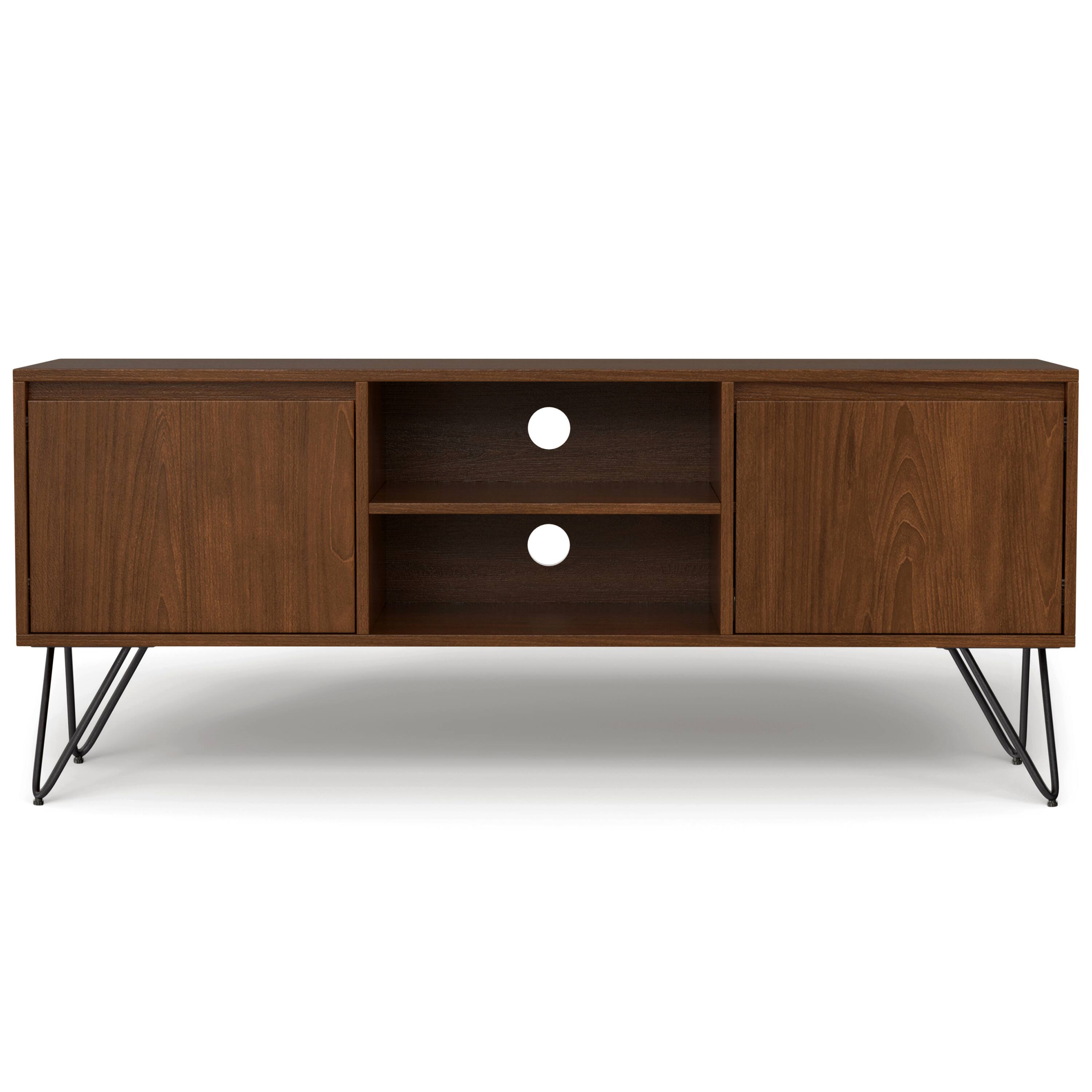 Alt View 12. Simpli Home - Hunter TV Media Stand - Walnut Veneer.